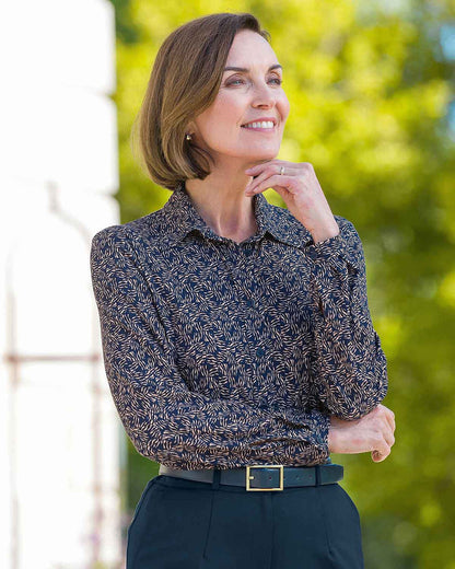 Brianna Patterned Viscose Long Sleeved Blouse - Country Collection