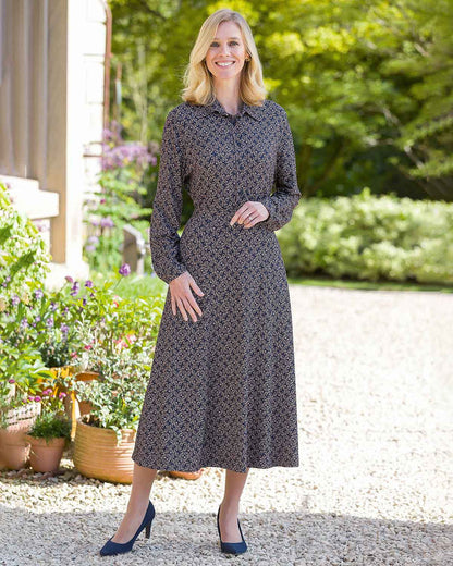 Brianna Patterned Viscose Long Sleeved Blouse - Image 2 - Country Collection