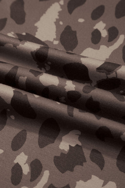 Brown Camo Print Wide Leg Casual Pants 🇺🇸