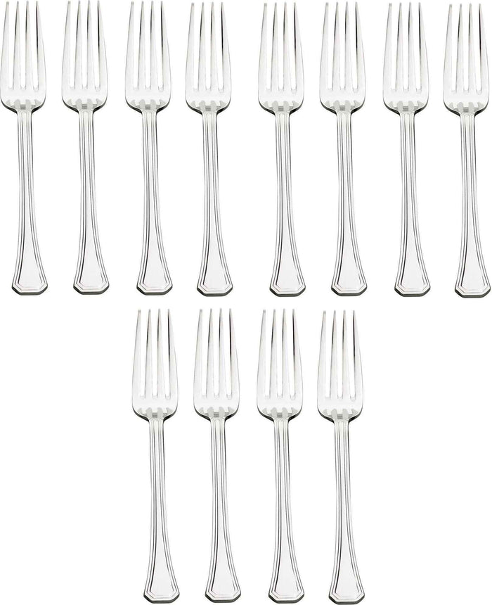 Browne - OXFORD 8.1" Stainless Steel European Fork, Pack of 12 - 502005