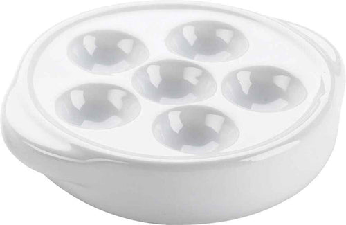 Browne - White Two Handle Snail Plate - 744041