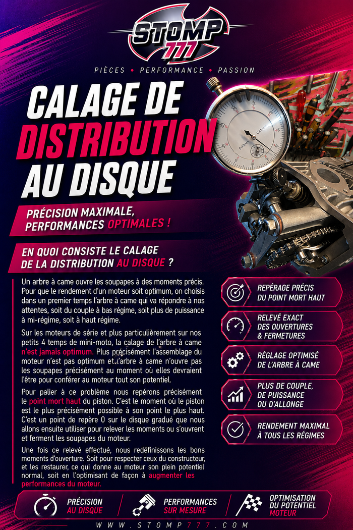 Calage de distribution au disque gradué