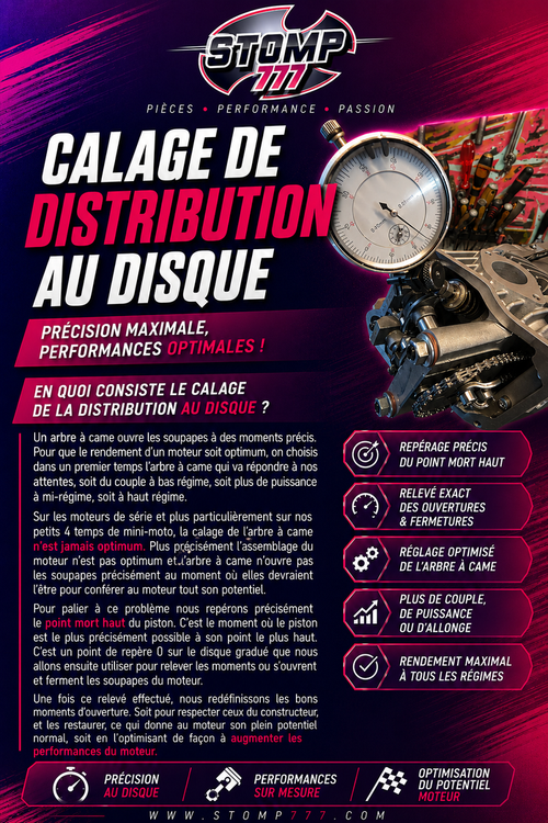 Calage de distribution au disque gradué