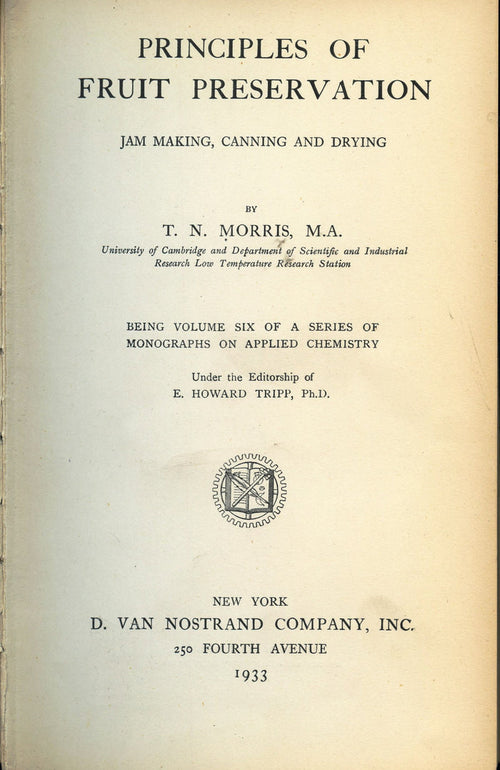 Principles of Fruit Preservation 1933
