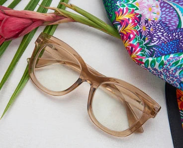 Center Stage Blue Light Readers by Peepers: Tan
