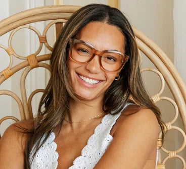 Center Stage Blue Light Readers by Peepers: Tan