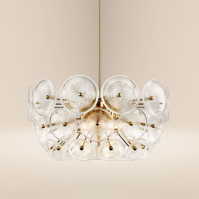 Chambery 6-Light Chandelier | Brushed Brass/Clear