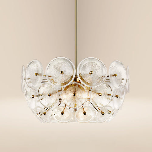 Chambery 6-Light Chandelier | Brushed Brass/Clear