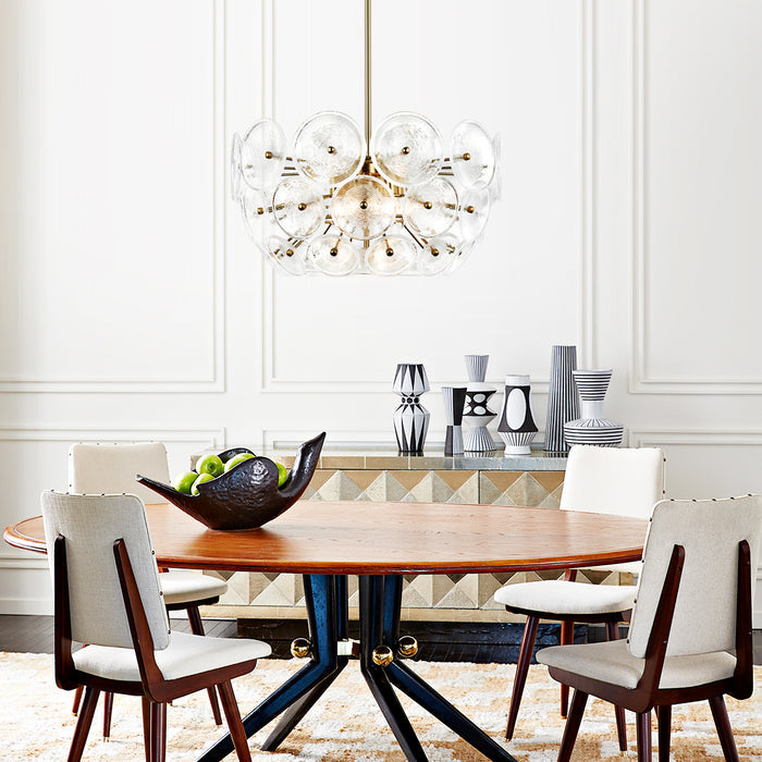 Chambery 6-Light Chandelier | Brushed Brass/Clear