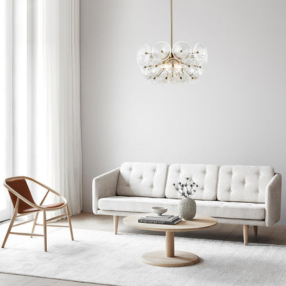 Chambery 6-Light Chandelier | Brushed Brass/Clear