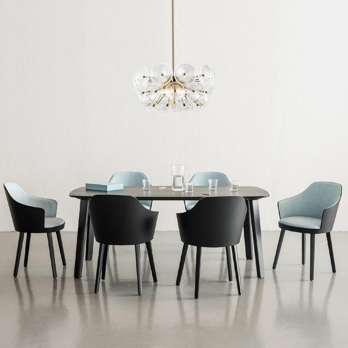 Chambery 6-Light Chandelier | Brushed Brass/Clear