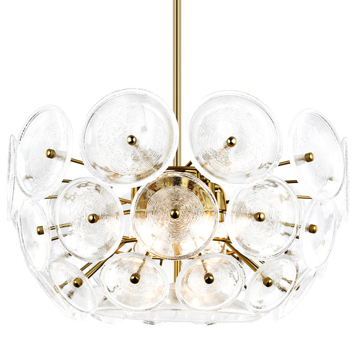 Chambery 6-Light Chandelier | Brushed Brass/Clear