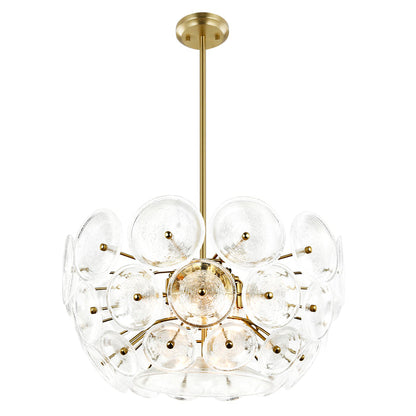Chambery 6-Light Chandelier | Brushed Brass/Clear