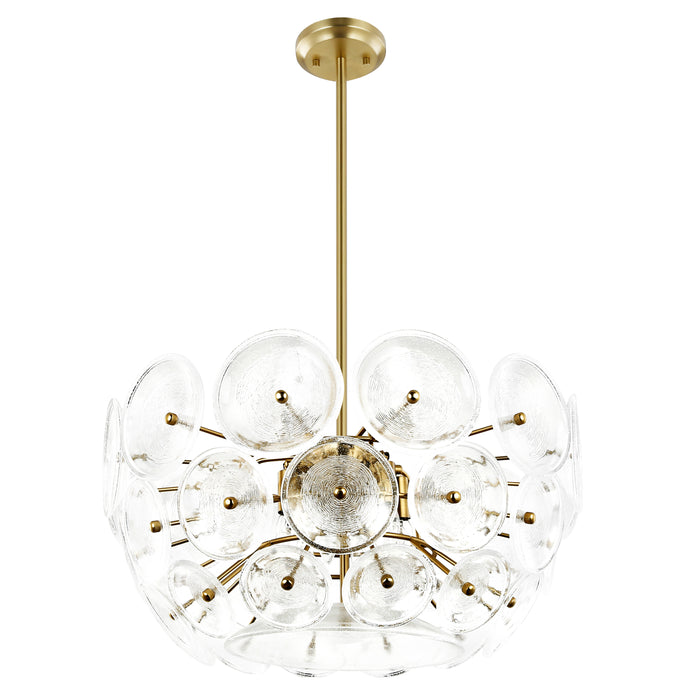 Chambery 6-Light Chandelier | Brushed Brass/Clear