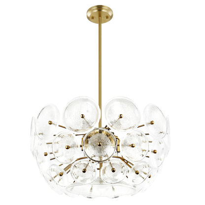 Chambery 6-Light Chandelier | Brushed Brass/Clear