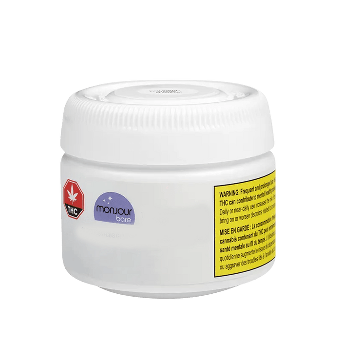 Chamomile and Pomegranate Gummies in a clear plastic package with a white label, angled slightly on a neutral background.