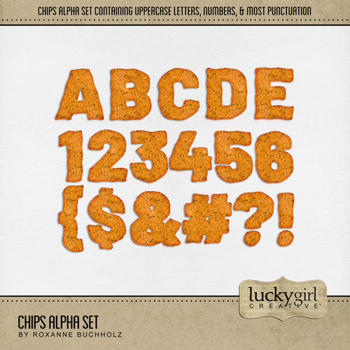 Showcase your favorite food, meals, restaurants, recipes, and cookbook favorites with these fun digital scrapbooking alphabet letters, numbers, and punctuation by Lucky Girl Creative digital art great for creating one-of-a-kind page titles. Great for backyard barbeques, school lunches, and family cookouts! This alpha set consists of a full set of digital art uppercase letters A-Z, numbers 0-9, and most punctuation.