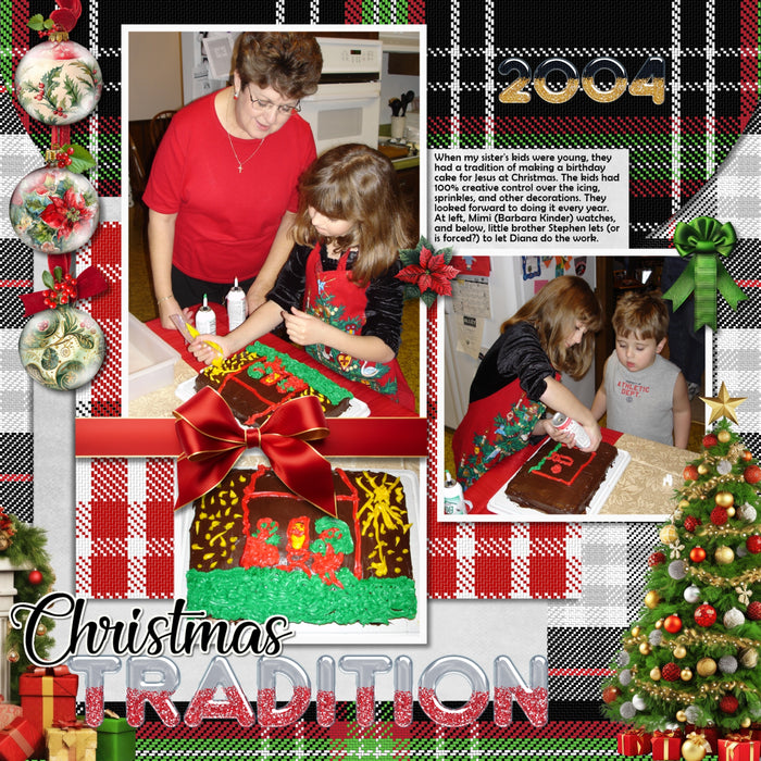 Accent your Christmas greeting cards and traditional holiday pages with these realistic embellishments and plaid tartan papers in classic colors of red and green by Lucky Girl Creative digital art for digital scrapbooking! Embellishments include bird, Cardinal, candy, stocking, Christmas tree, scarf, sock, Santa Claus coat, doll, front door, evergreen arch, figurine, Hummel, fireplace, poinsettia, cupcake, yule log, apple cider, hot cocoa, hot chocolate, gift bag, present, gingerbread, cookie, house, bell,
