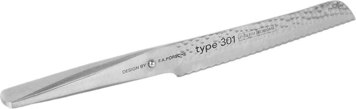 Chroma Knives - Silver 8.5-Inch Bread Knife Hammered Finish - P06 HM
