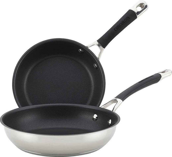 Circulon - 8.5" & 10" Momentum Stainless Steel French Skillets - 78014 - DISCONTINUED