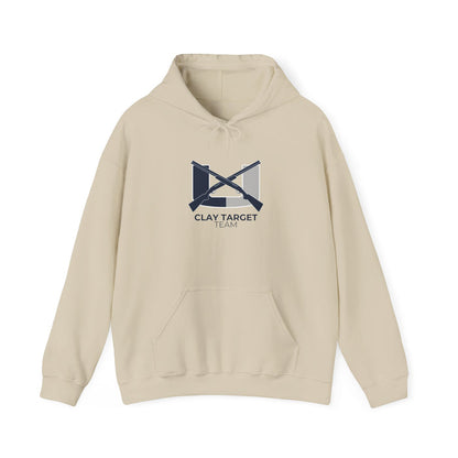 Clay Target Team Hoodie — Crossed Shotguns Logo Pullover - Adult