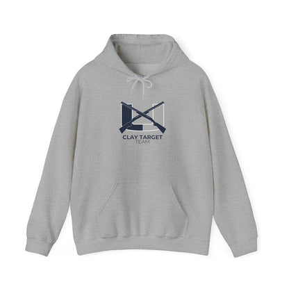 Clay Target Team Hoodie — Crossed Shotguns Logo Pullover - Adult