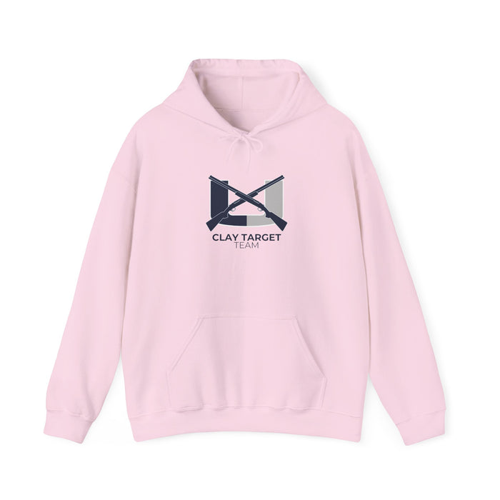 Clay Target Team Hoodie — Crossed Shotguns Logo Pullover - Adult