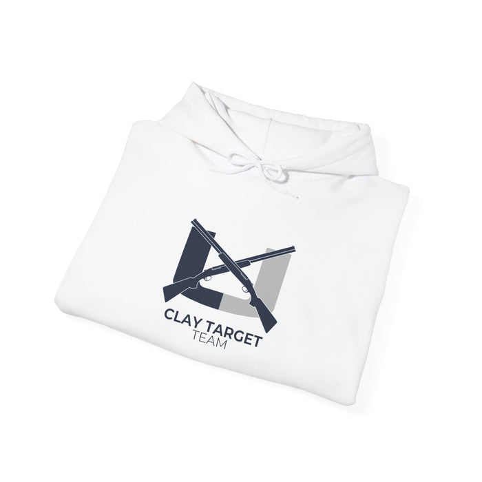 Clay Target Team Hoodie — Crossed Shotguns Logo Pullover - Adult
