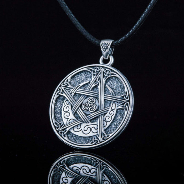 vkngjewelry Pendant Wicca Pentagram Pendant Sterling Silver Handcrafted Jewelry