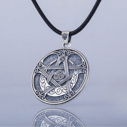 vkngjewelry Pendant Wicca Pentagram Pendant Sterling Silver Handcrafted Jewelry