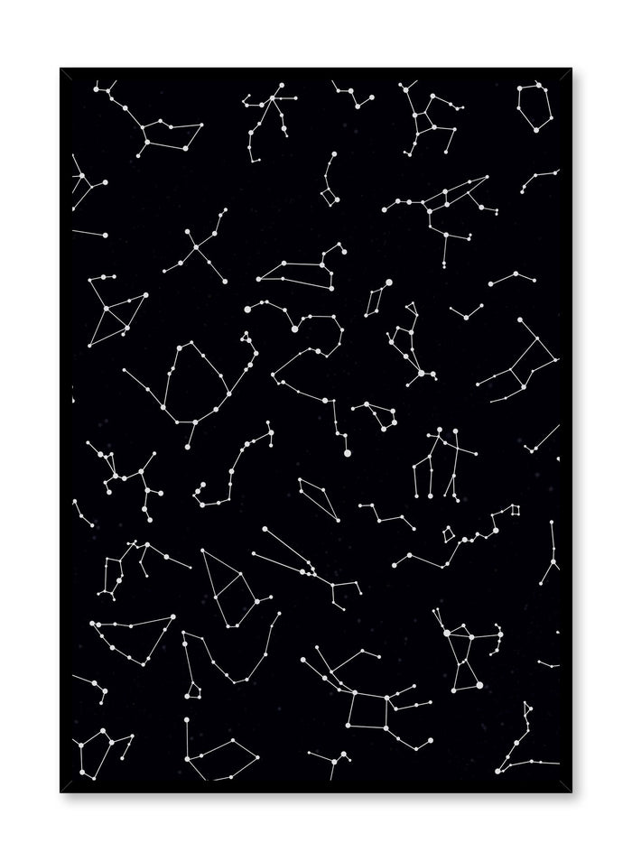 Celestial illustration poster by Opposite Wall with star constellations