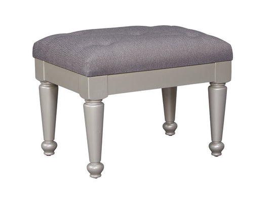 Coralayne B650-01 Silver Upholstered Stool 1CN