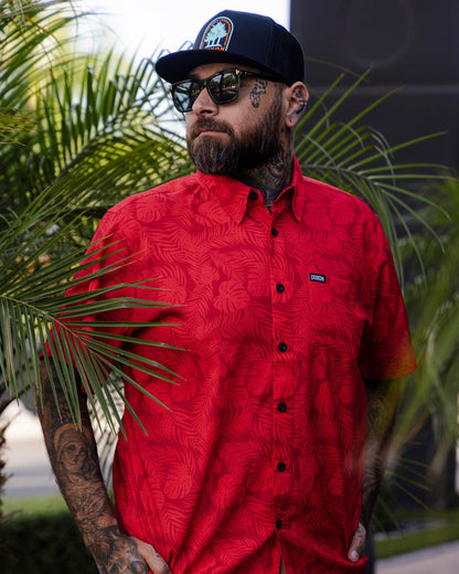 Corcovado Camo Party Shirt - Red