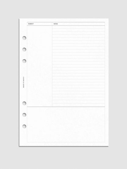 Digital mockup of insert in A5.