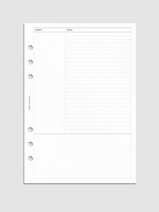 Digital mockup of insert in A5.