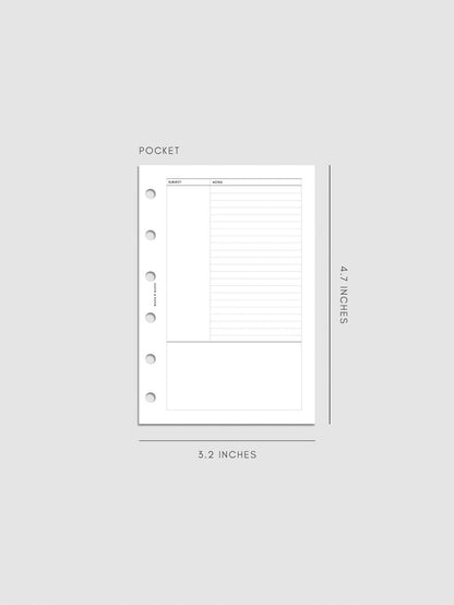 Digital mockup of insert in Pocket.