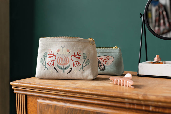 Cotton Cosmetic Bag Small-Far And Away