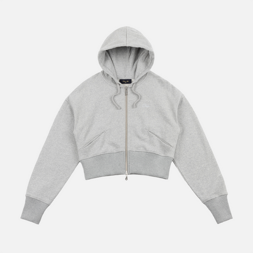Cropped Zip Hoodie