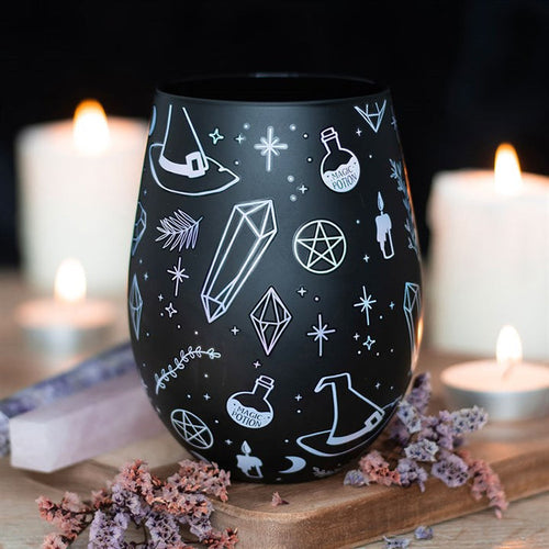 Crystal Witch Print Stemless Glass 🇬🇧