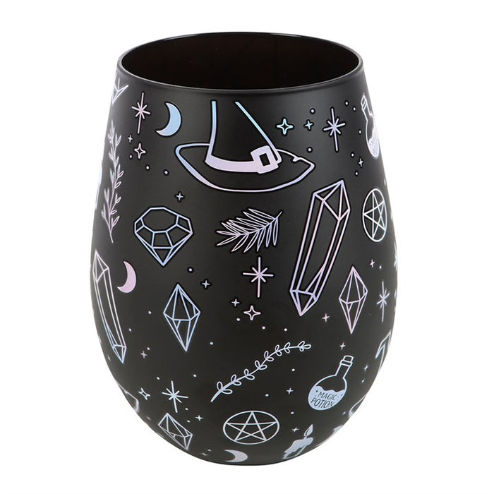 Crystal Witch Print Stemless Glass 🇬🇧