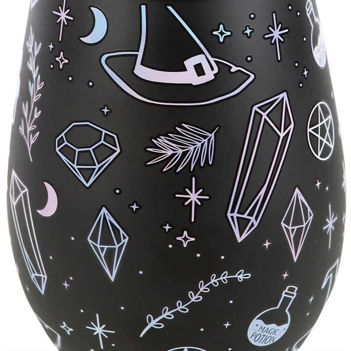 Crystal Witch Print Stemless Glass 🇬🇧