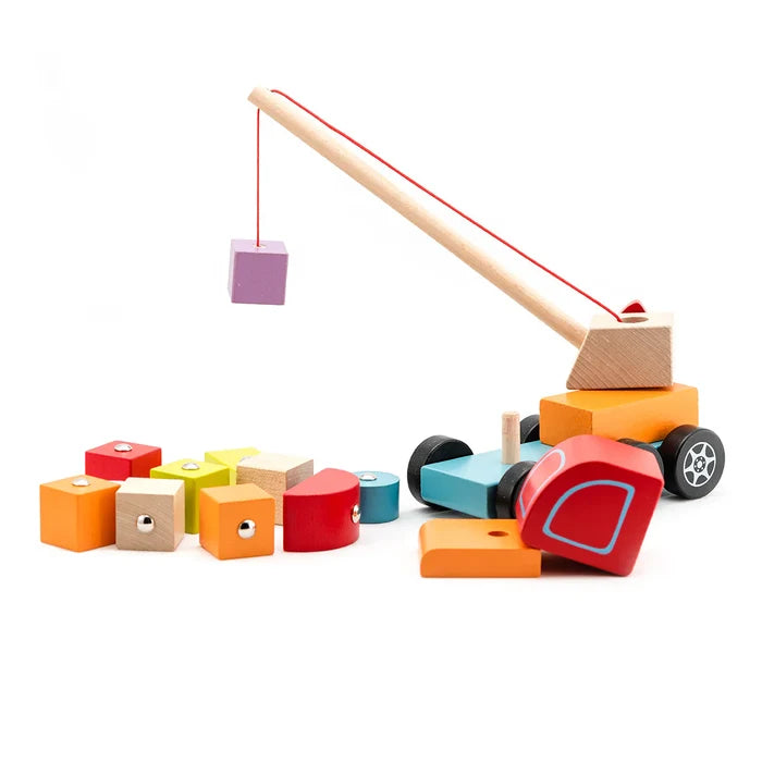 Cubika Magnetic Wooden Crane Truck