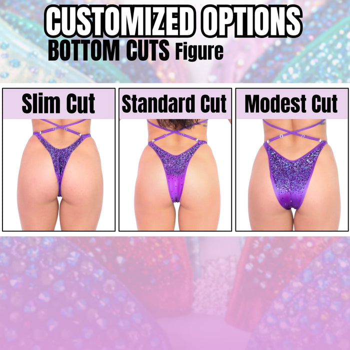 Custom Diamond Pro – custom crystal competition bikini for NPC bodybuilding