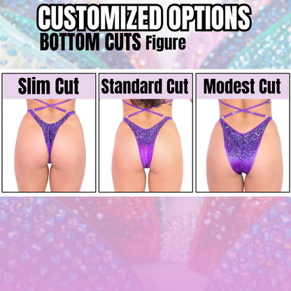 Custom Diamond Pro – custom crystal competition bikini for NPC bodybuilding