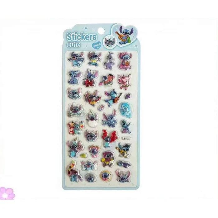 Cute Blue Alien Cartoon 3D Raised Foam Stickers (12 Sheets Set) – Decorative Craft Stickers for Journaling, School Supplies, Water Bottles & Gifts (LST30)