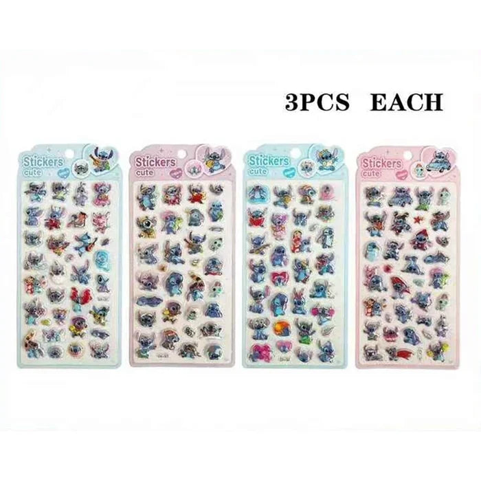 Cute Blue Alien Cartoon 3D Raised Foam Stickers (12 Sheets Set) – Decorative Craft Stickers for Journaling, School Supplies, Water Bottles & Gifts (LST30)