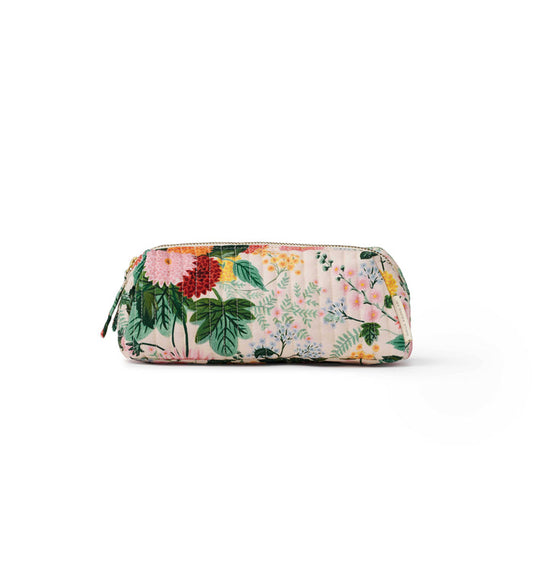 Dahlia Quilted Small Cosmetic Pouch