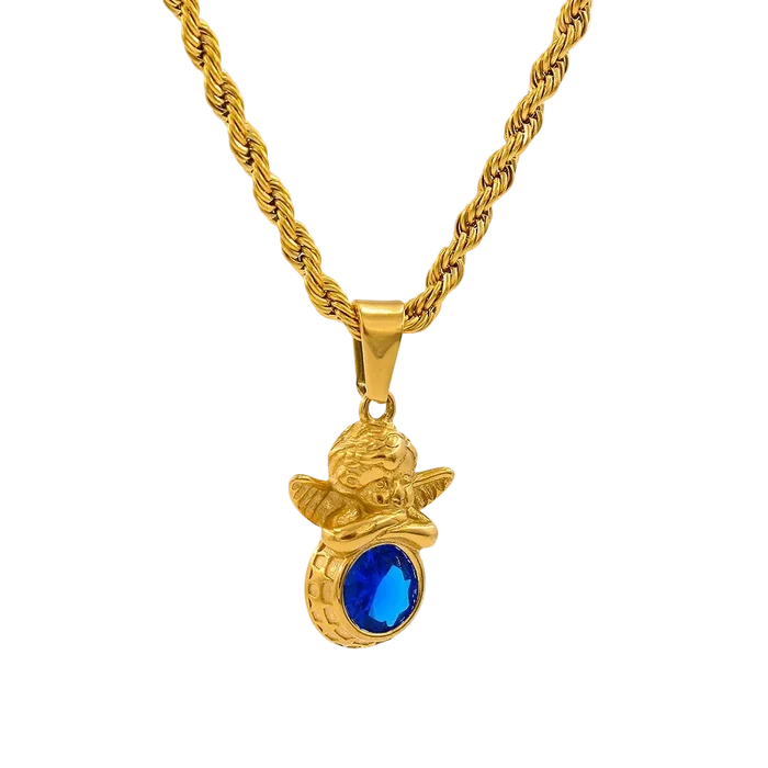 Dainty Angel Birthstone Necklace 🇬🇧