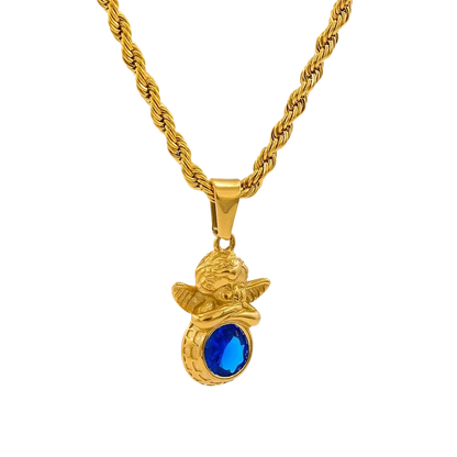 Dainty Angel Birthstone Necklace 🇬🇧