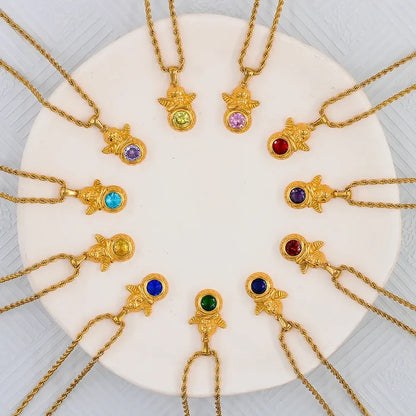 Dainty Angel Birthstone Necklace 🇬🇧